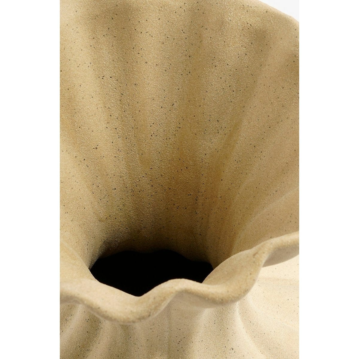 Mica Decorations Fiore Vaas - L15 x B15 x H40 cm - Keramiek - Beige