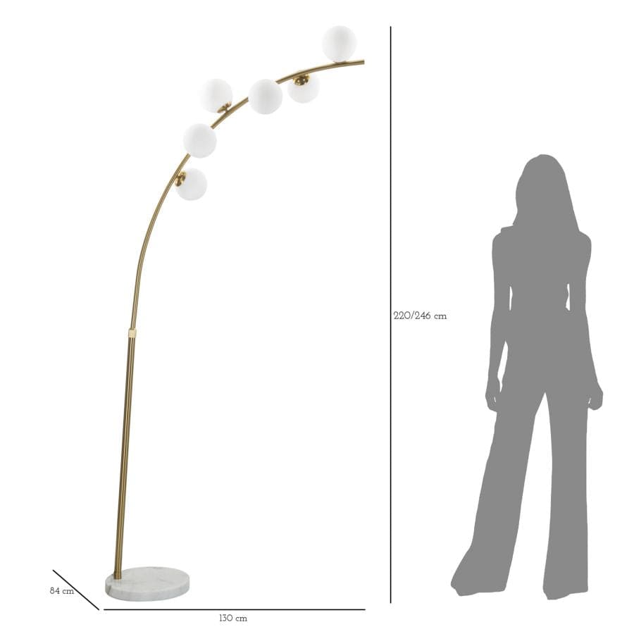 Mauro Ferretti FLOOR LAMP GLAMY ARC 6 LUCI CM 130X45X220-246