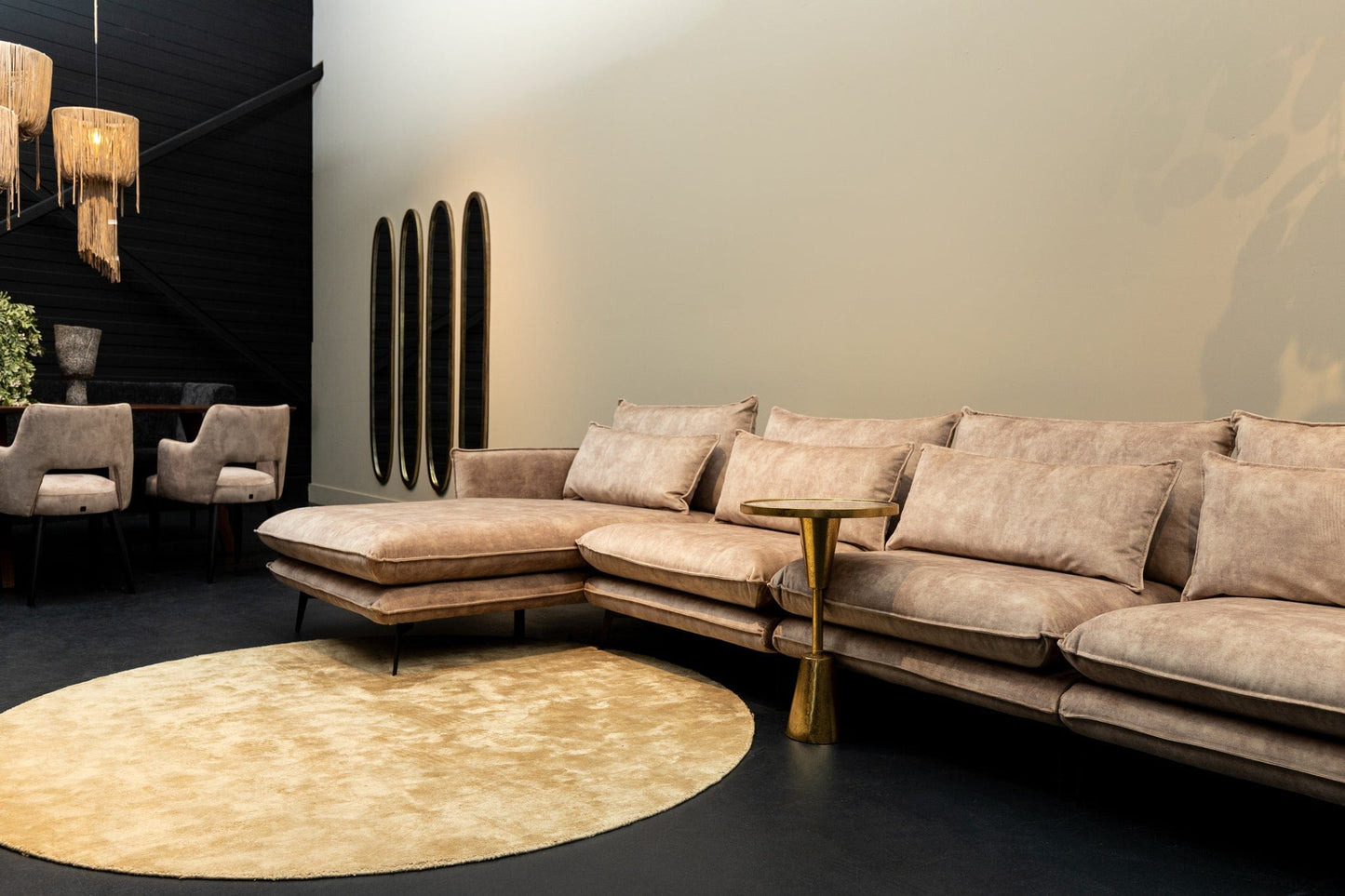 PTMD Flow Sofa arm rechts Adroa Gold KD