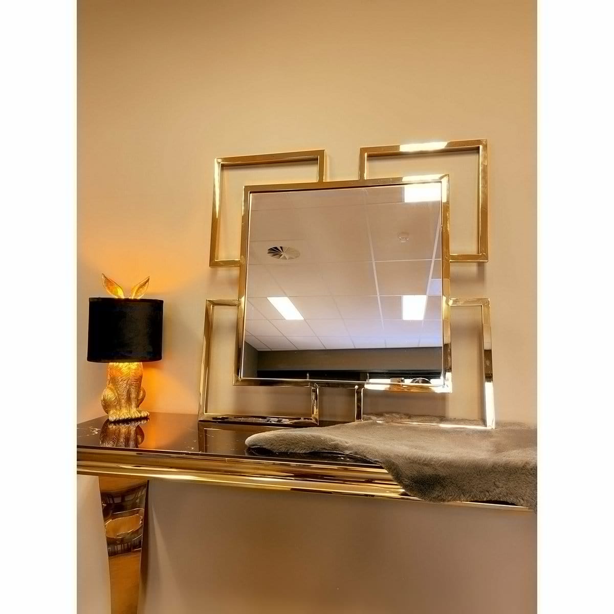 Luxury Living B.V. Gold Mirror 80x80 cm