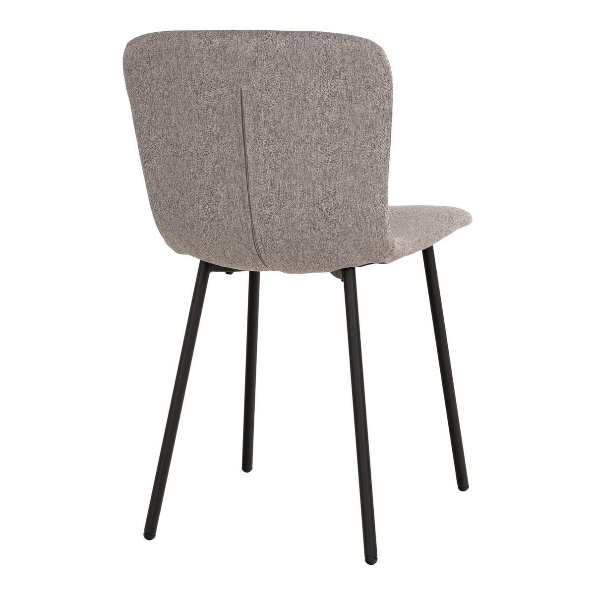 House Nordic ApS Halden Dining Chair - Eetkamerstoel, lichtgrijs met zwarte poten - set van 2