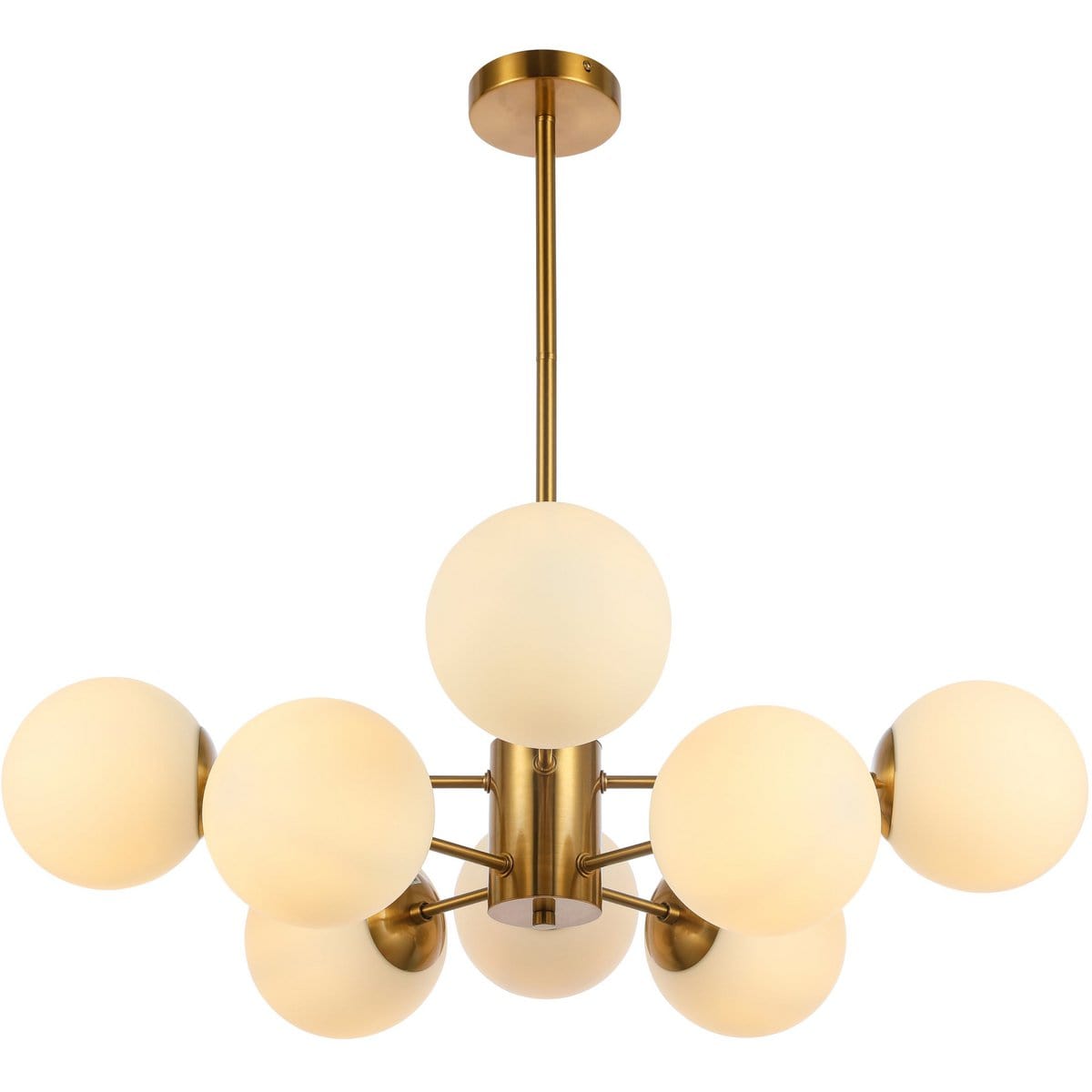 Luxury Living B.V. Hanglamp Gina White Gold 8-Licht