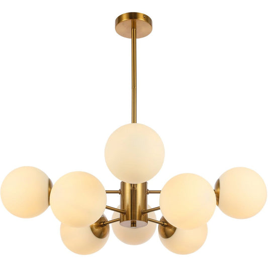 Luxury Living B.V. Hanglamp Gina White Gold 8-Licht