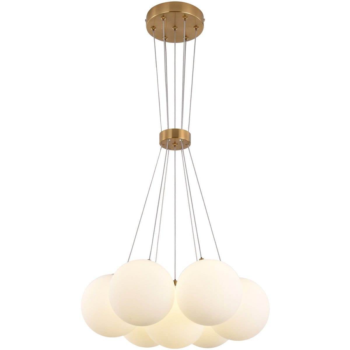 Luxury Living B.V. Hanglamp Jenna White Gold 7-Licht