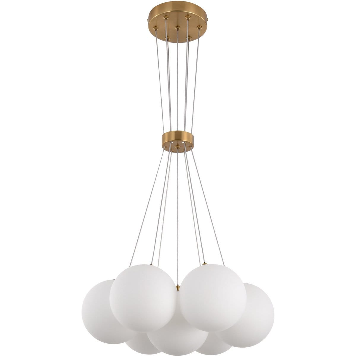 Luxury Living B.V. Hanglamp Jenna White Gold 7-Licht