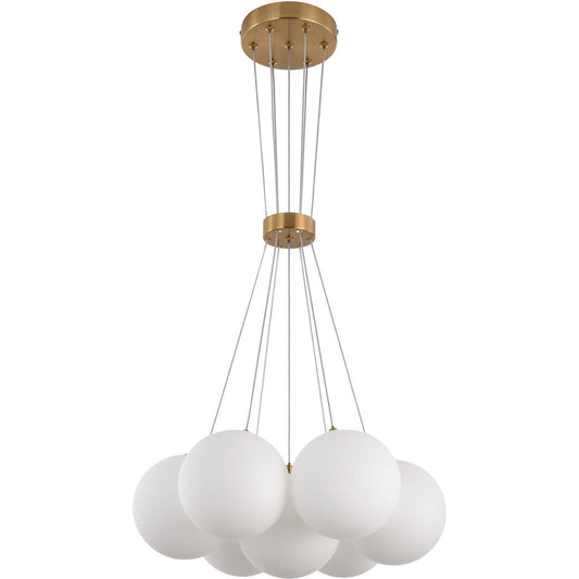 Luxury Living B.V. Hanglamp Jenna White Gold 7-Licht