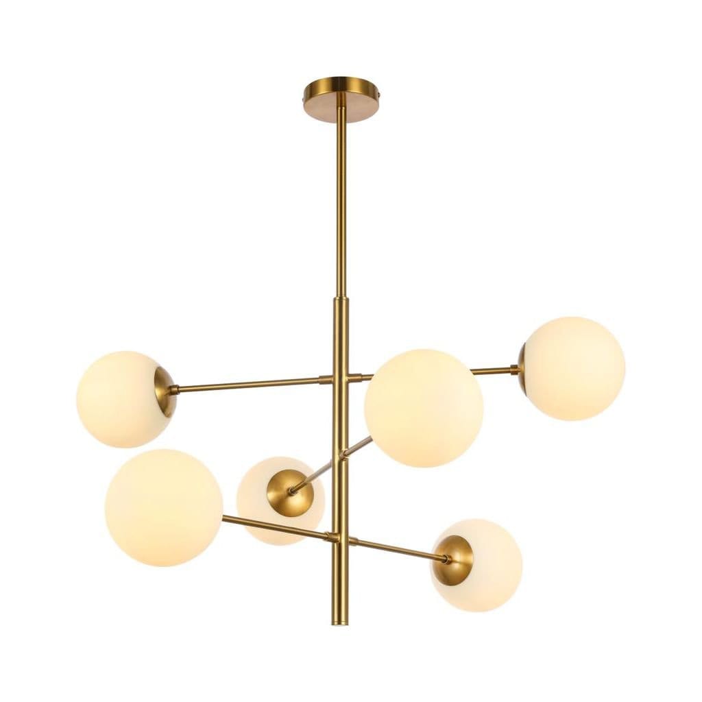 Luxury Living B.V. Hanglamp Nepal White Gold 6-Licht