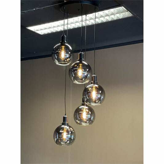 Luxury Living B.V. Hanglamp Smoke Glas 5-Licht Rond