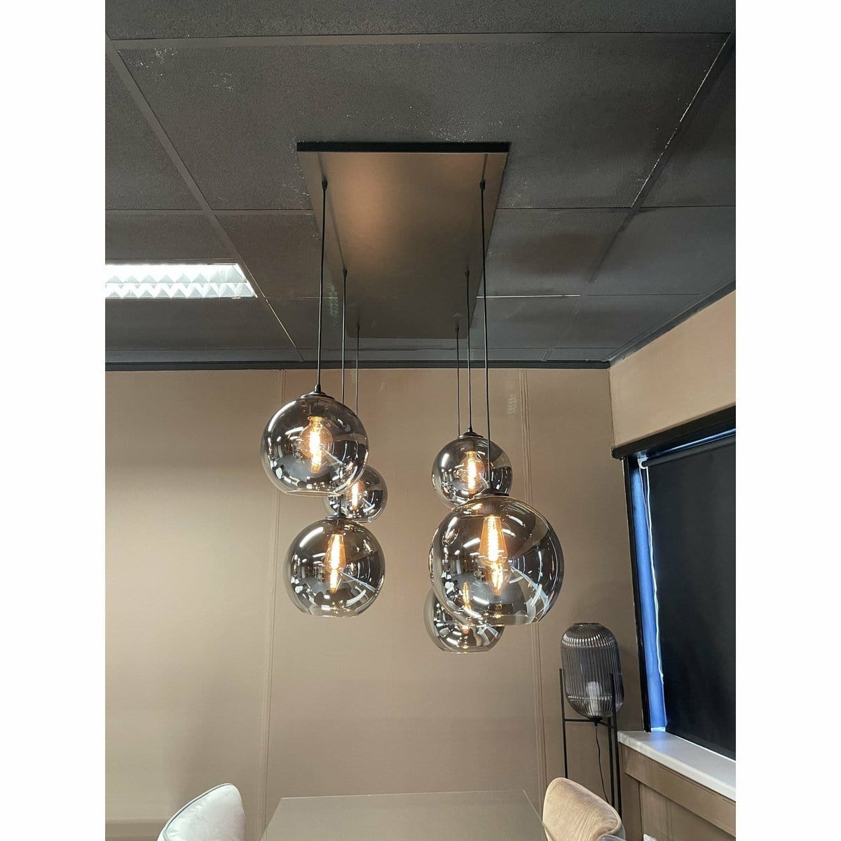 Luxury Living B.V. Hanglamp Smoke Glas 6-Licht