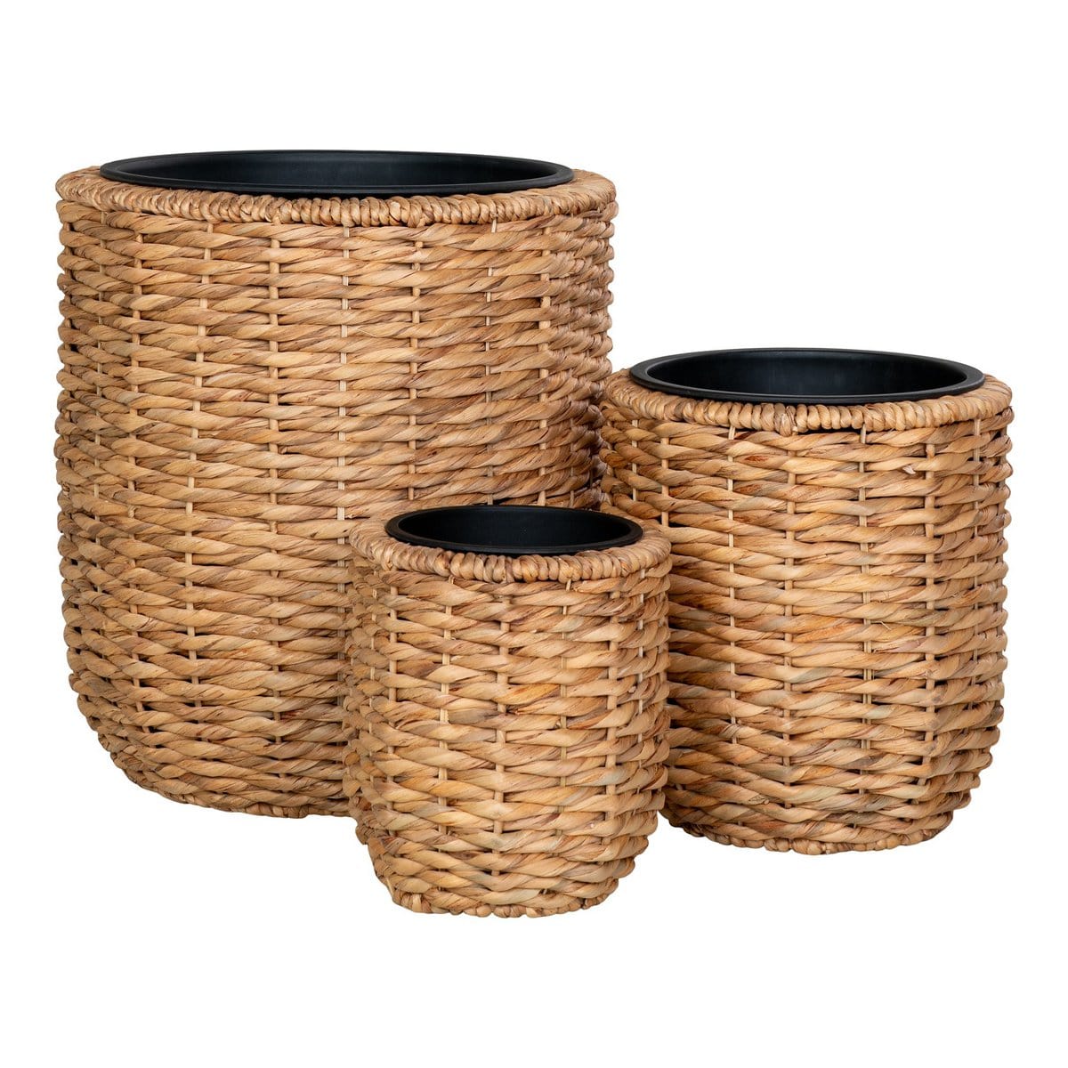 House Nordic ApS Hanoi Planter - Plantenbak, waterhyacint, rond, naturel, set van 3