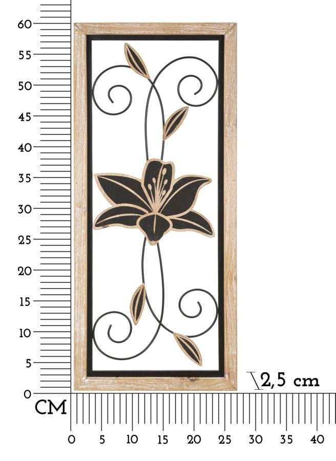 Mauro Ferretti IRON/WOOD WALL PANEL KOMAN -B- CM 26X2,5X60