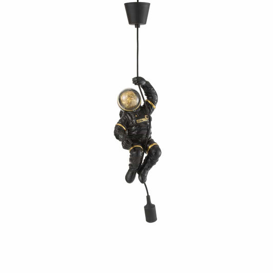 J-Line J-Line Astronaut hanglamp - polyester - zwart/ goud