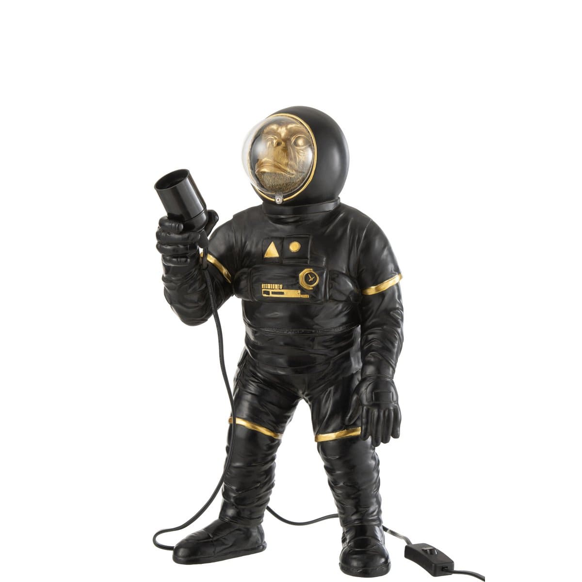 J-Line J-Line Astronaut tafellamp - polyester - zwart/ goud