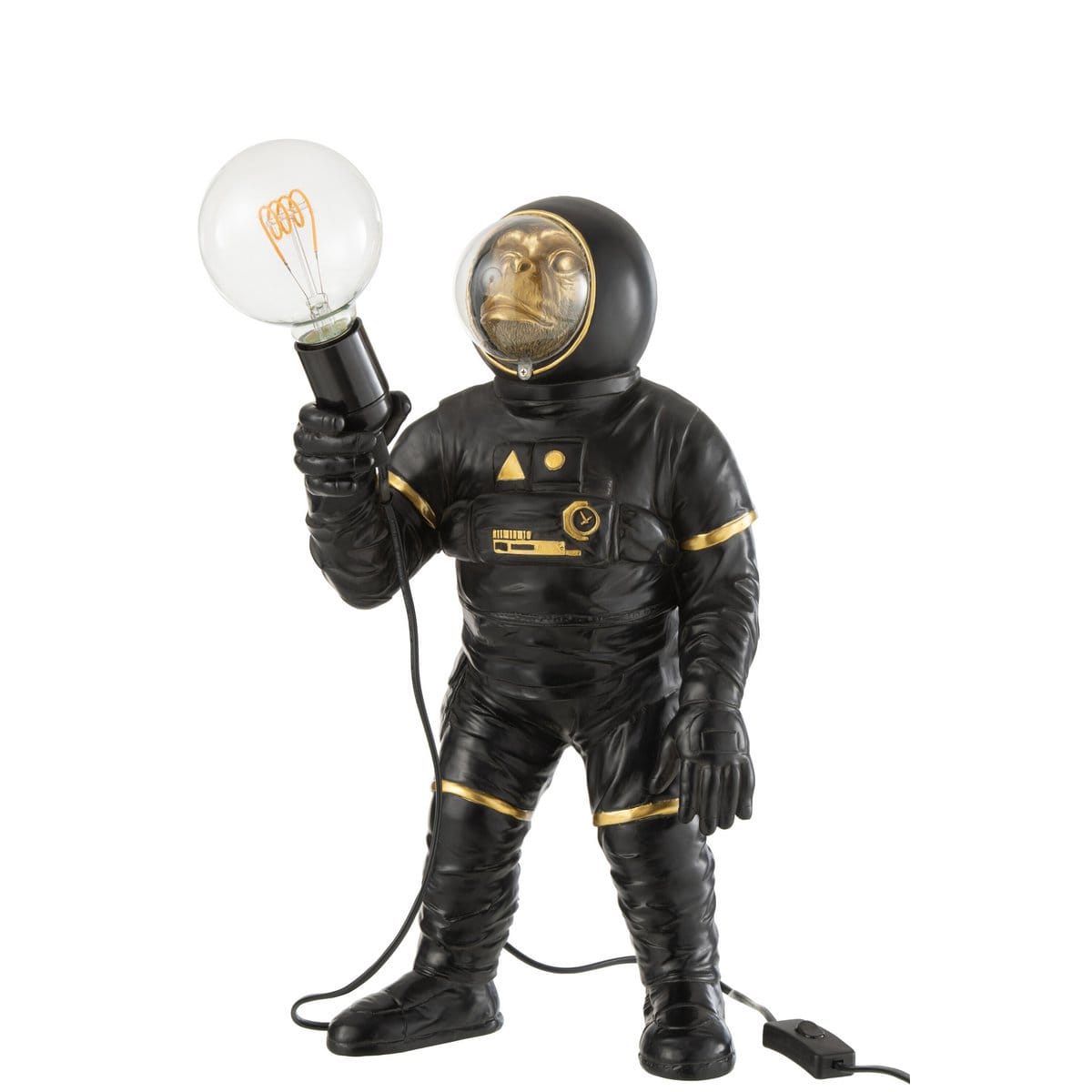 J-Line J-Line Astronaut tafellamp - polyester - zwart/ goud