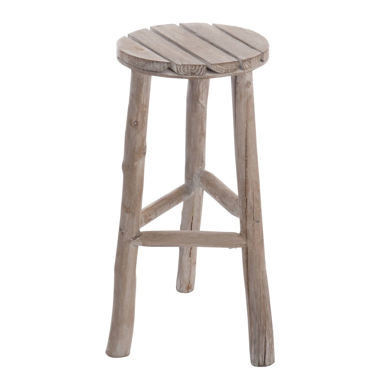 J-Line J-Line barstoel Rond - hout - wit - medium