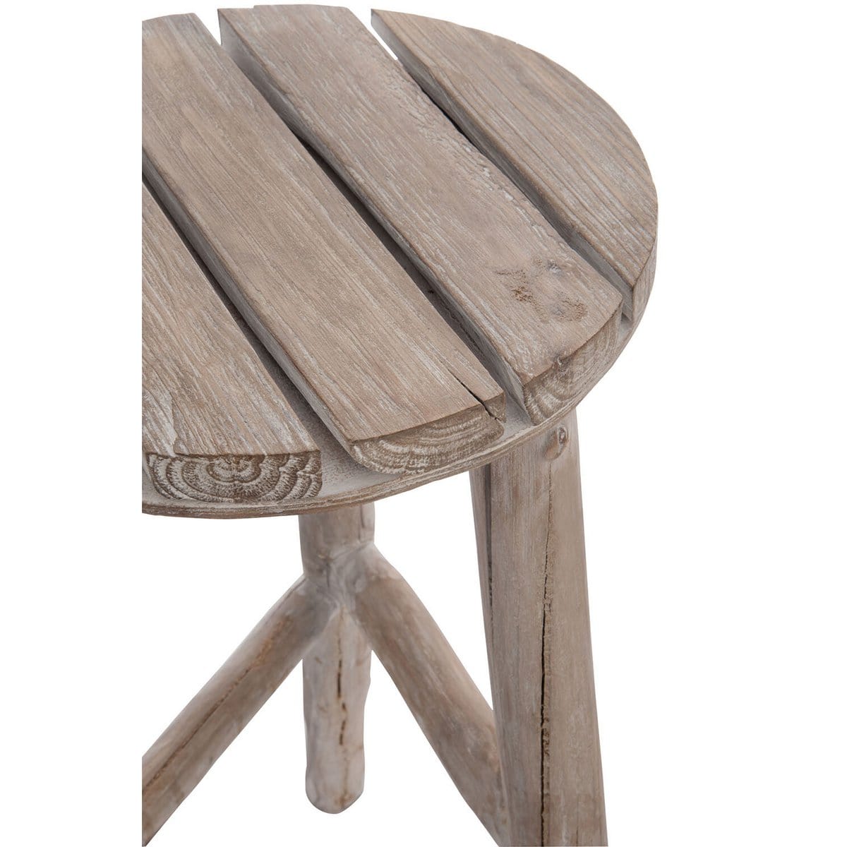 J-Line J-Line barstoel Rond - hout - wit - medium