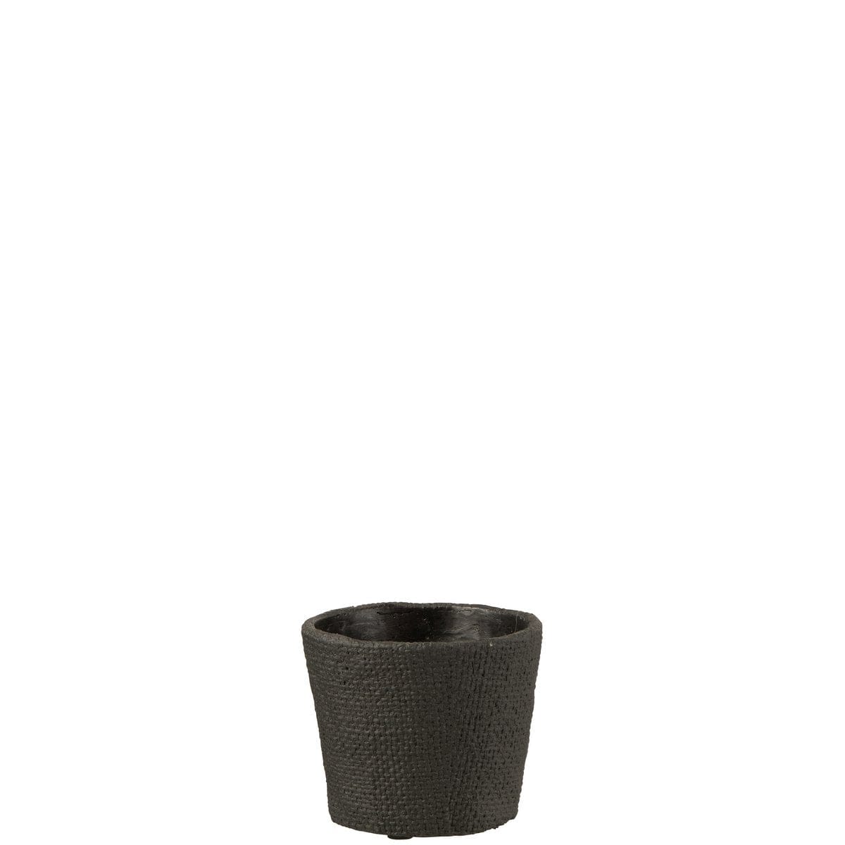 J-Line J-Line Bloempot Bar - cement - zwart - S - Ø 12.5 cm