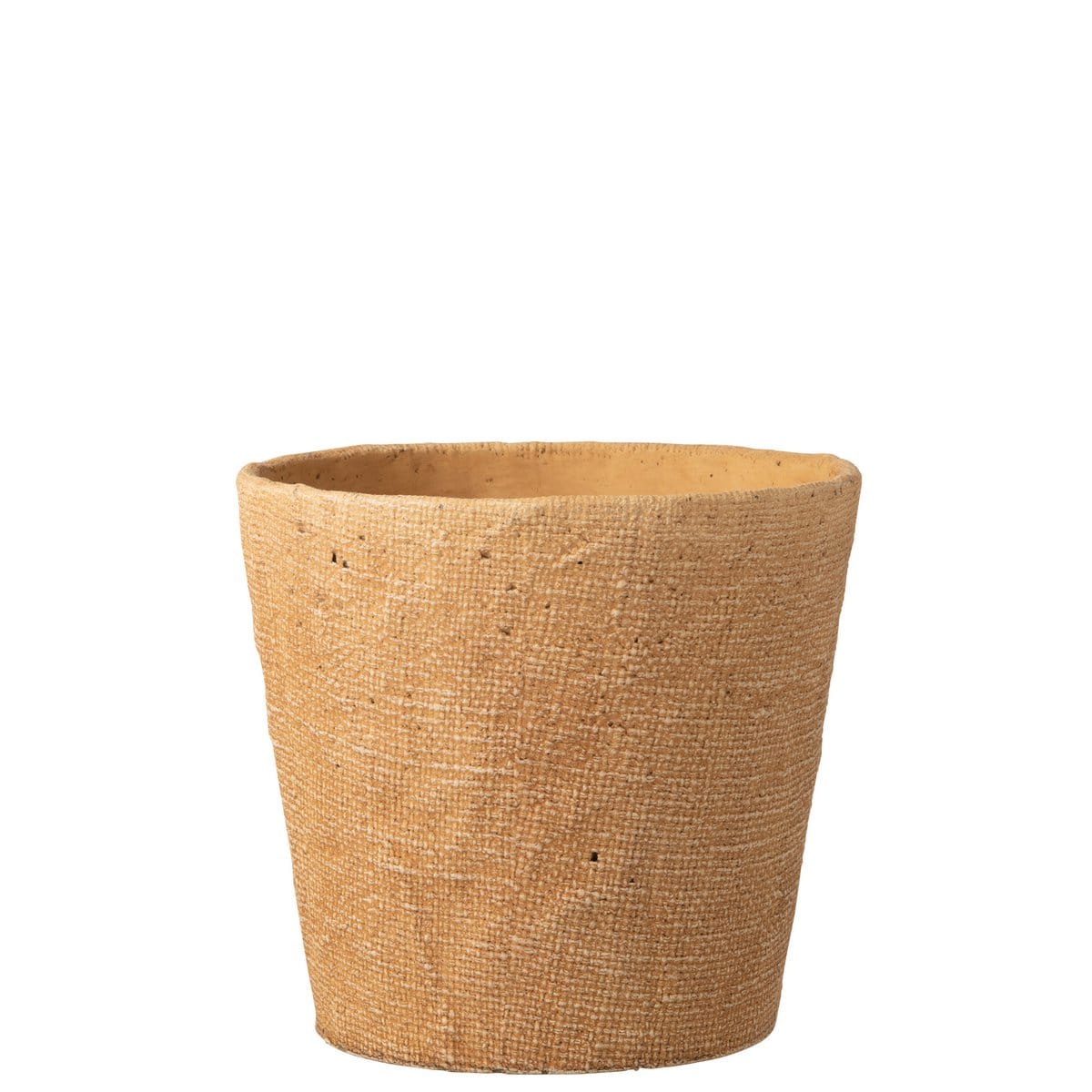 J-Line J-Line Bloempot Bistro - cement - naturel - Ø 26 cm - 2 stuks