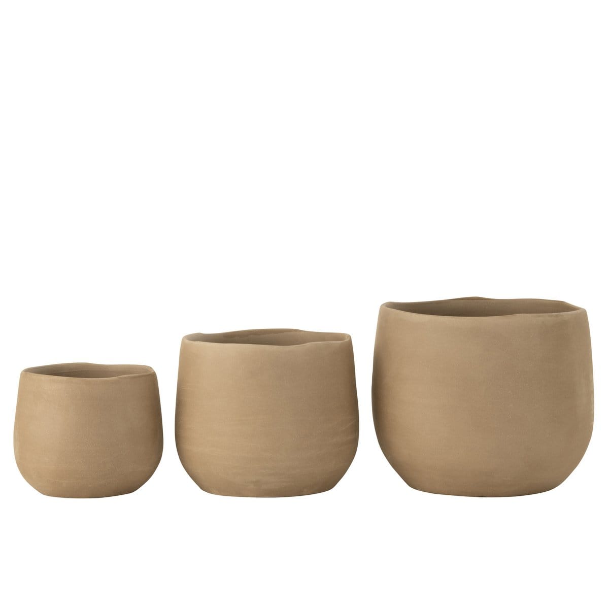 J-Line J-Line bloempot Effen - keramiek - beige - large