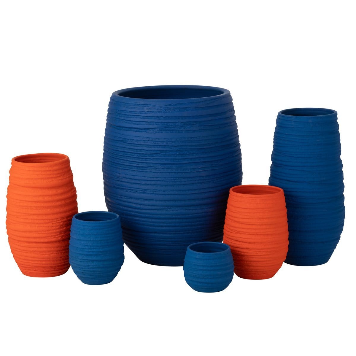 J-Line J-Line Bloempot Fiesta Keramiek Blauw Large