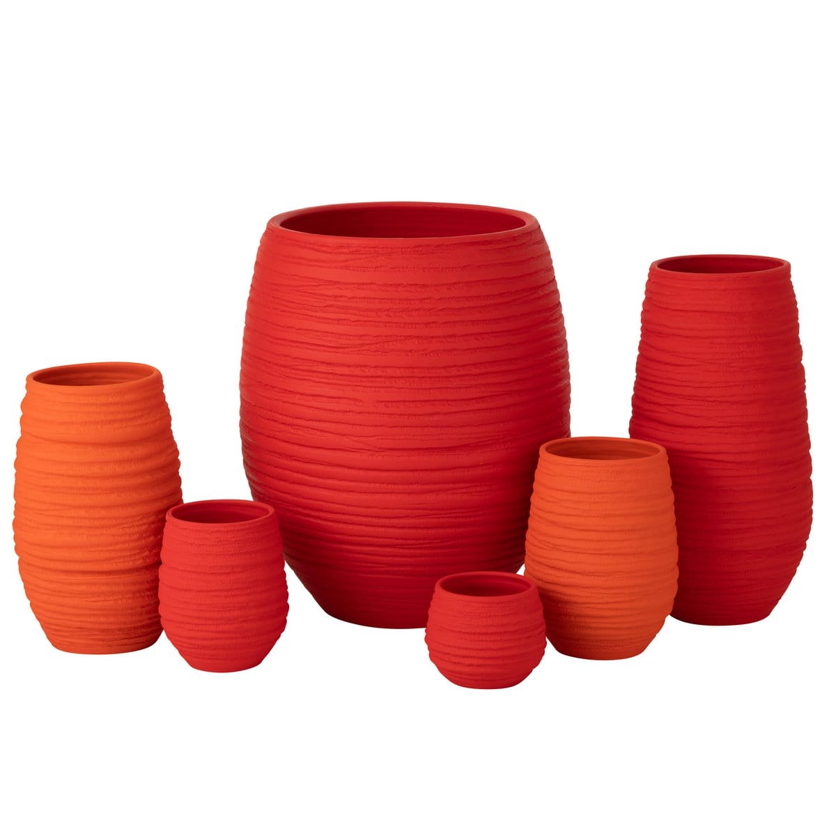 J-Line J-Line Bloempot Fiesta Keramiek Rood Large