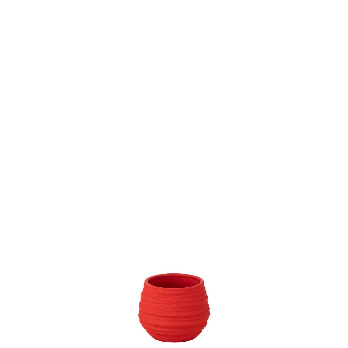 J-Line J-Line bloempot Fiesta - keramiek -  rood - small