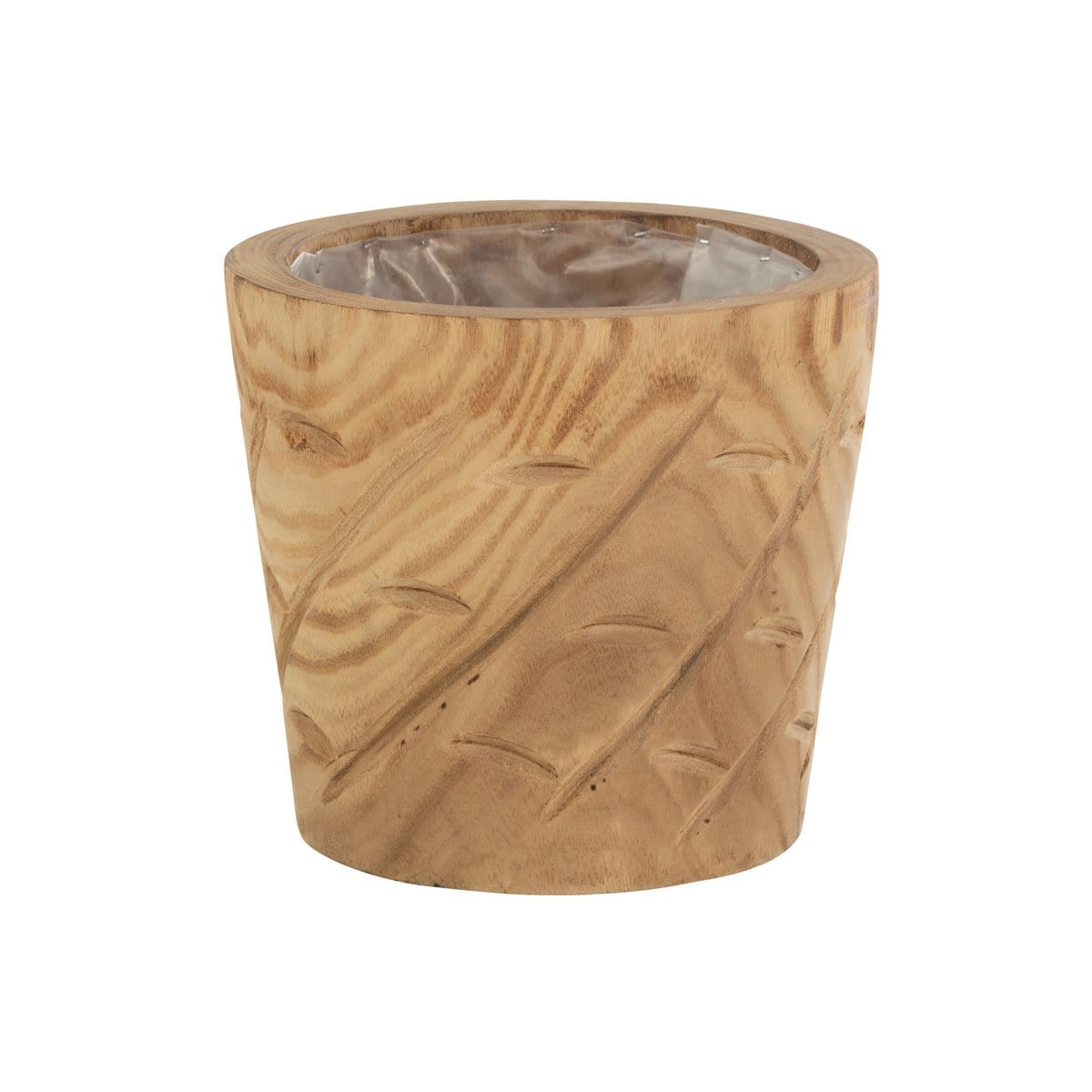 J-Line J-Line bloempot Gleuven - hout - natirel - large - Ø 22.00 cm