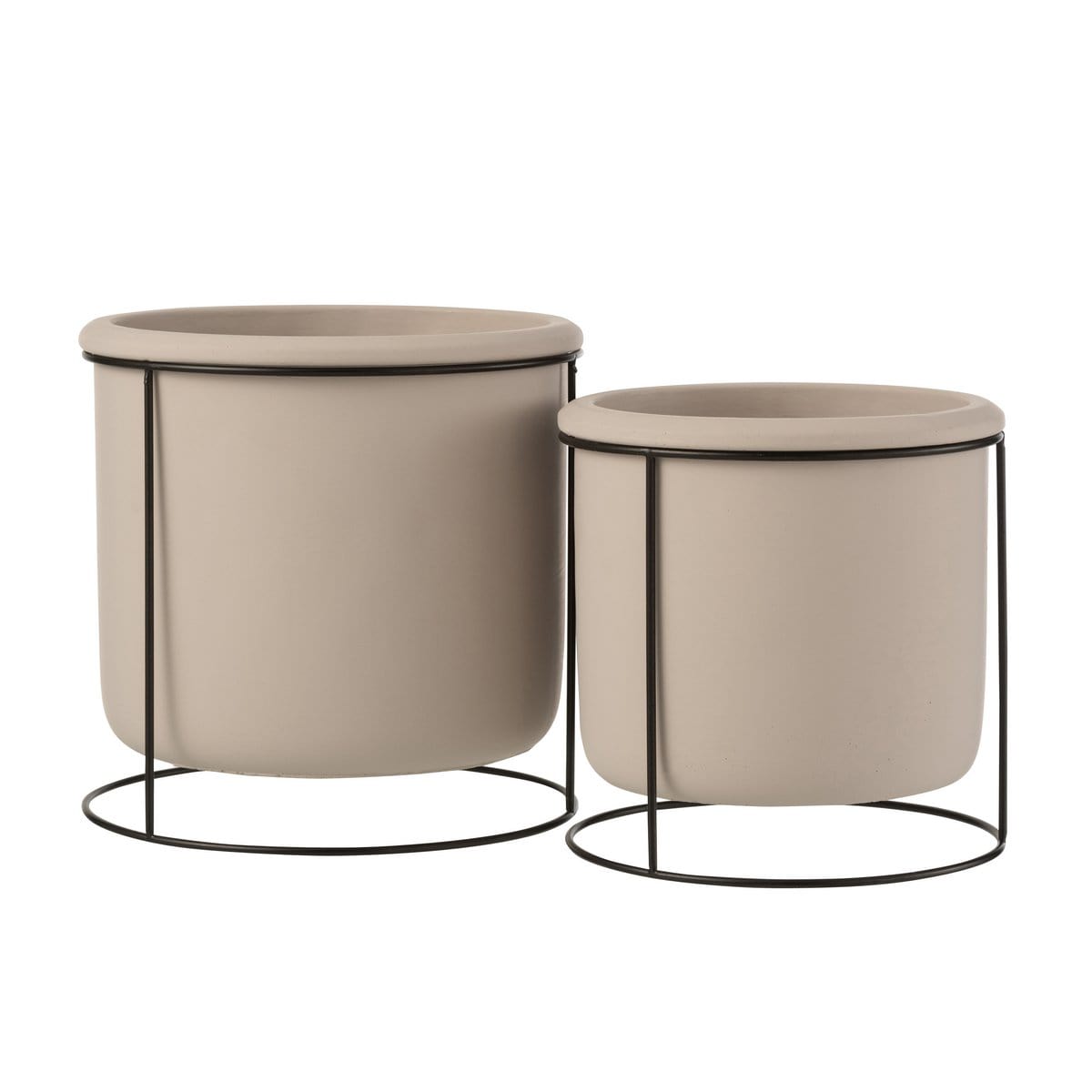 J-Line J-Line Bloempot Hangend - cement - taupe - L - Ø 20 cm