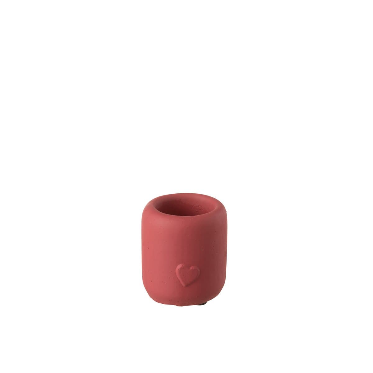 J-Line J-Line bloempot Hart Hoog - cement - rood - small