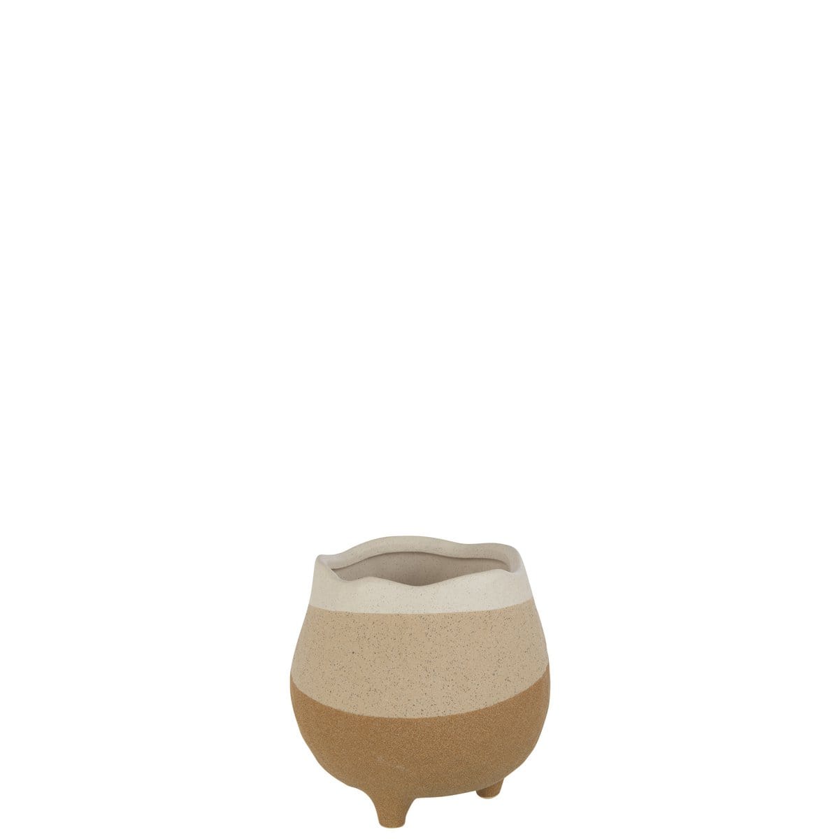 J-Line J-Line bloempot Op Voet - keramiek - beige/lichtbruin - medium