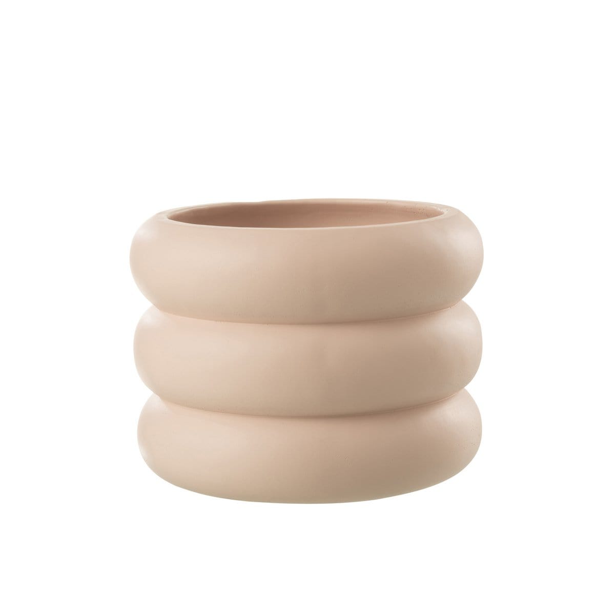 J-Line J-Line bloempot Ring - cement - beige - large - Ø 23.00 cm