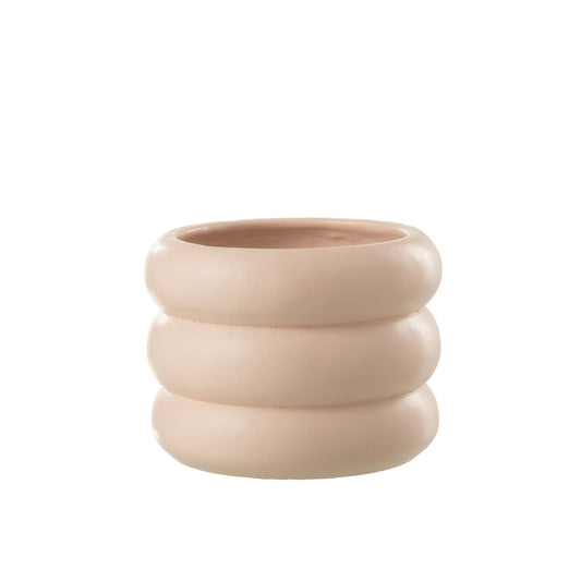 J-Line J-Line bloempot Ring - cement - beige - medium - Ø 20.50 cm