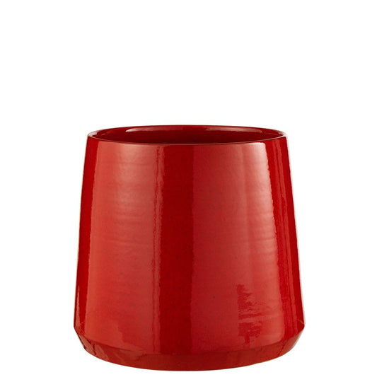 J-Line J-Line bloempot Rond - keramiek - rood - extra large