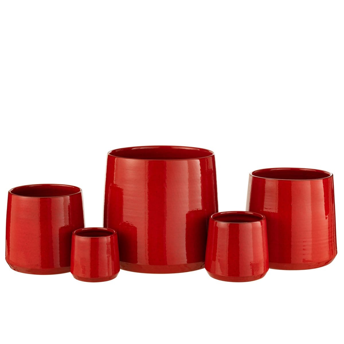 J-Line J-Line bloempot Rond - keramiek - rood - extra large