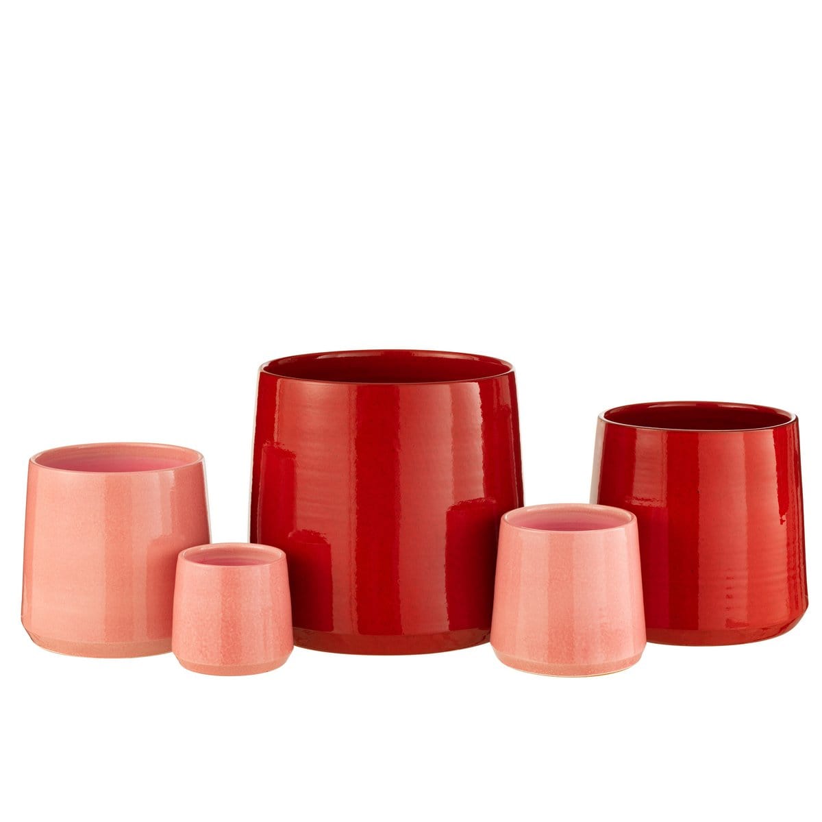 J-Line J-Line bloempot Rond - keramiek - rood - extra large