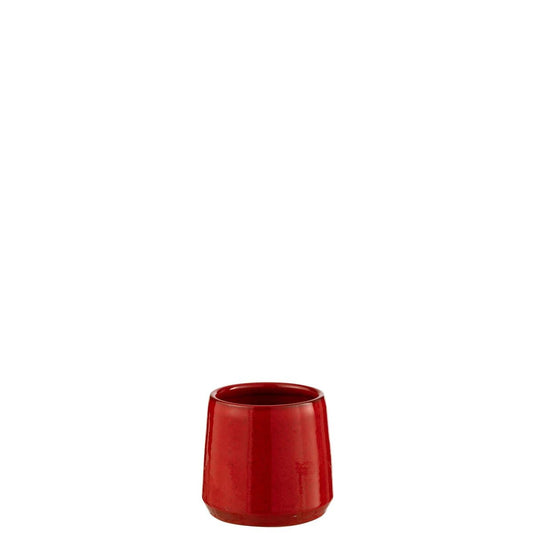 J-Line J-Line bloempot Rond - keramiek - rood - extra small