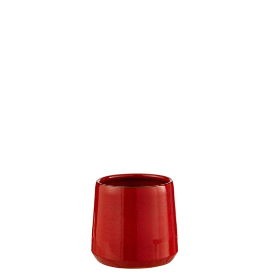 J-Line J-Line bloempot Rond - keramiek - rood - small