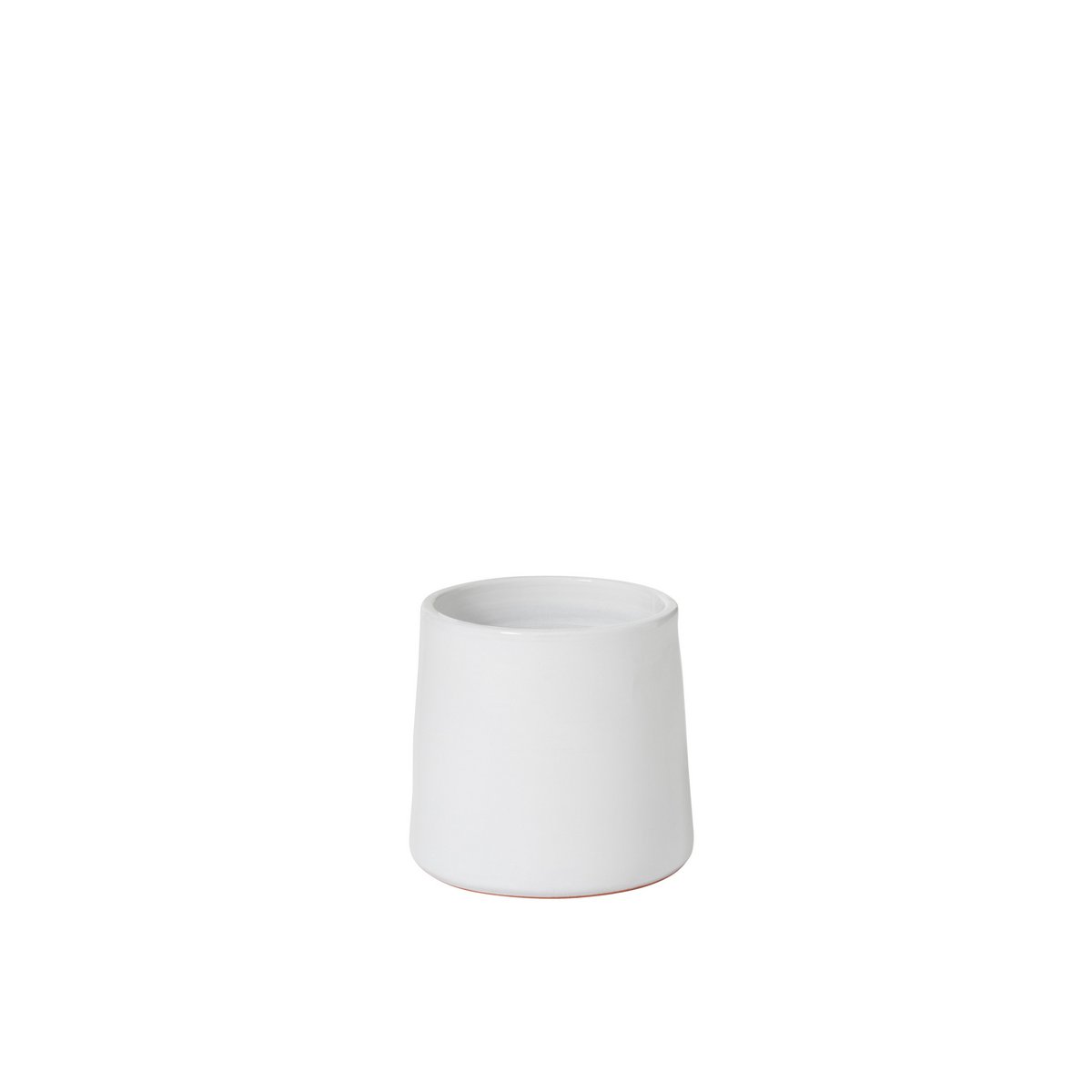 J-Line J-Line bloempot Rond - keramiek - wit - small - Ø 18.00 cm - 2 stuks