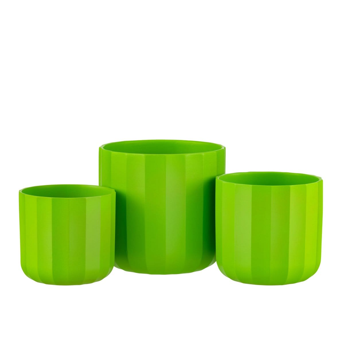 J-Line J-Line bloempot Summer - keramiek - groen - large - 2 stuks