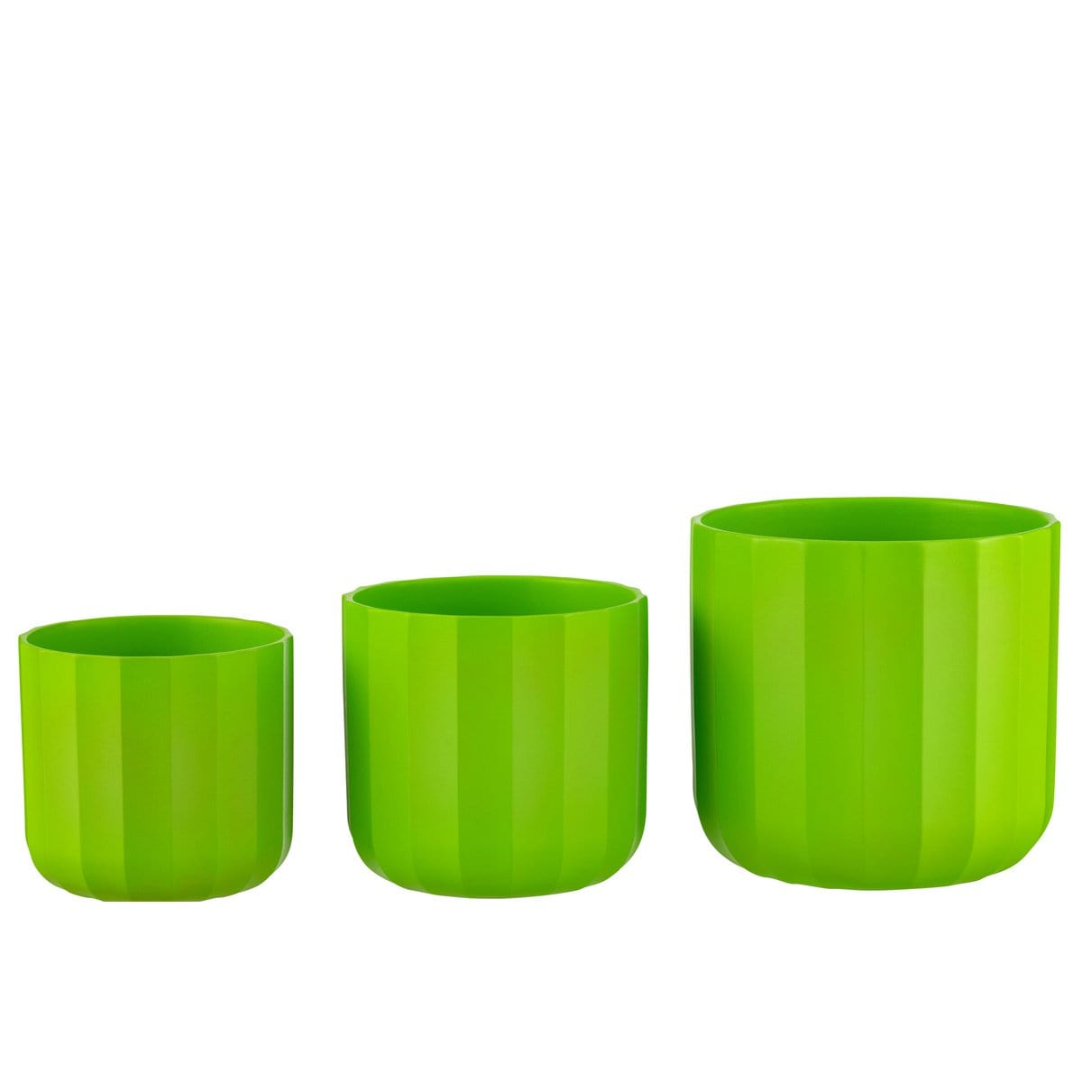 J-Line J-Line bloempot Summer - keramiek - groen - large - 2 stuks