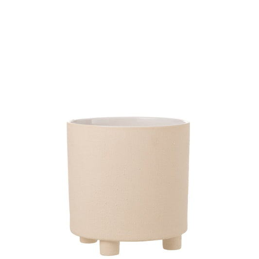 J-Line J-Line bloempot Zand - keramiek - beige - large - Ø 26.00 cm