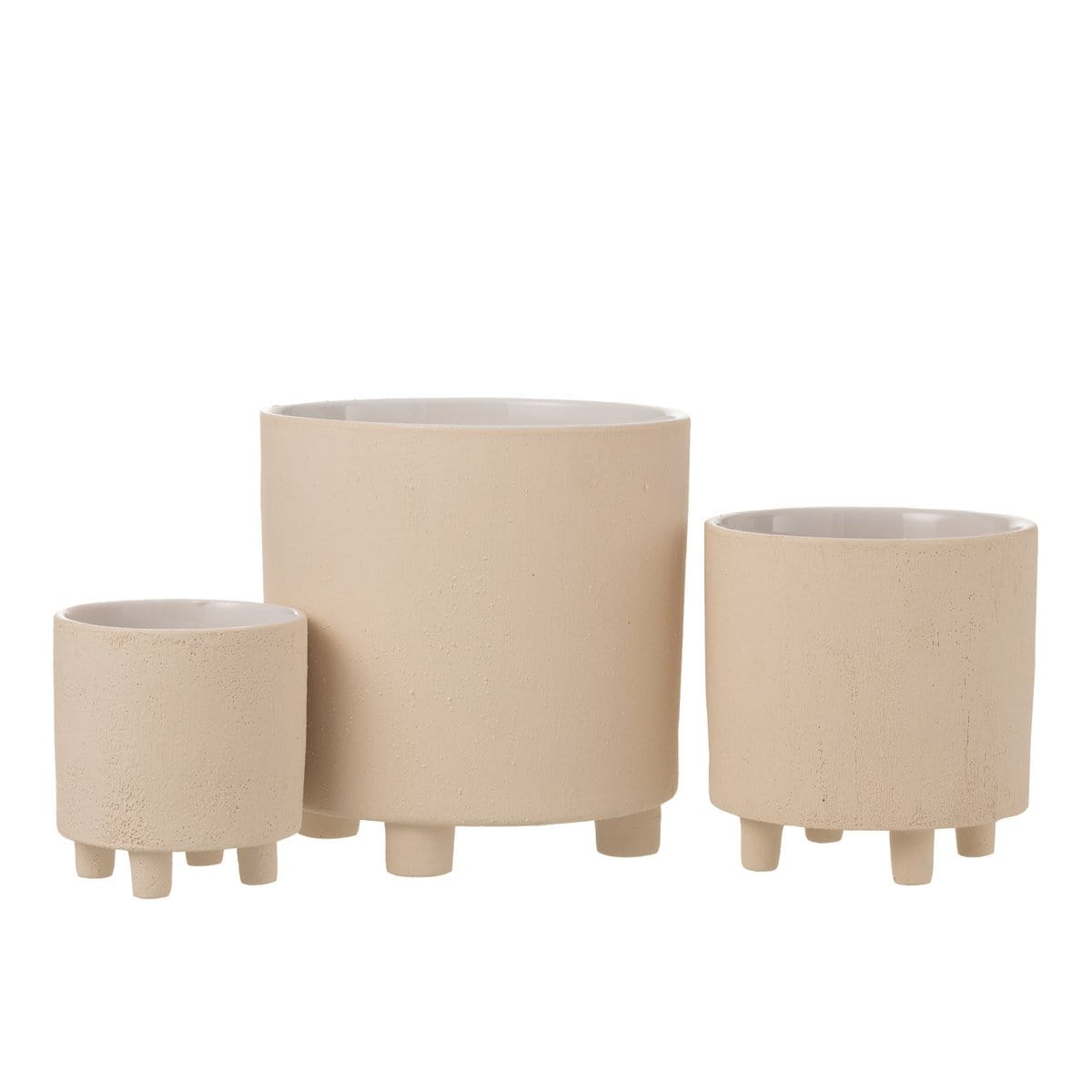 J-Line J-Line bloempot Zand - keramiek - beige - large - Ø 26.00 cm