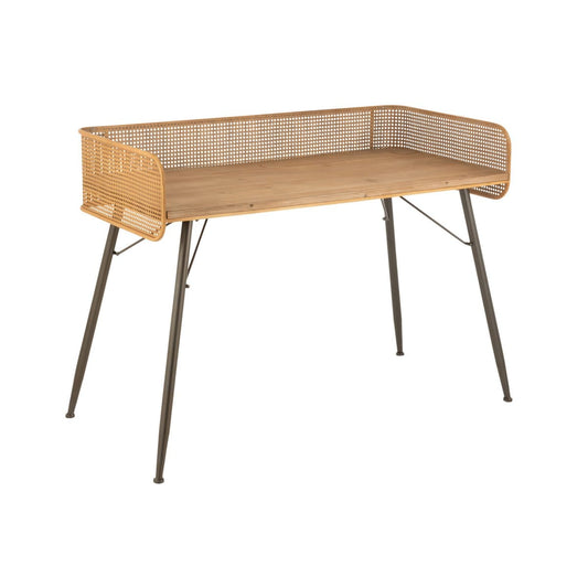 J-Line J-Line Bureau Hout/Metaal Naturel/Zwart