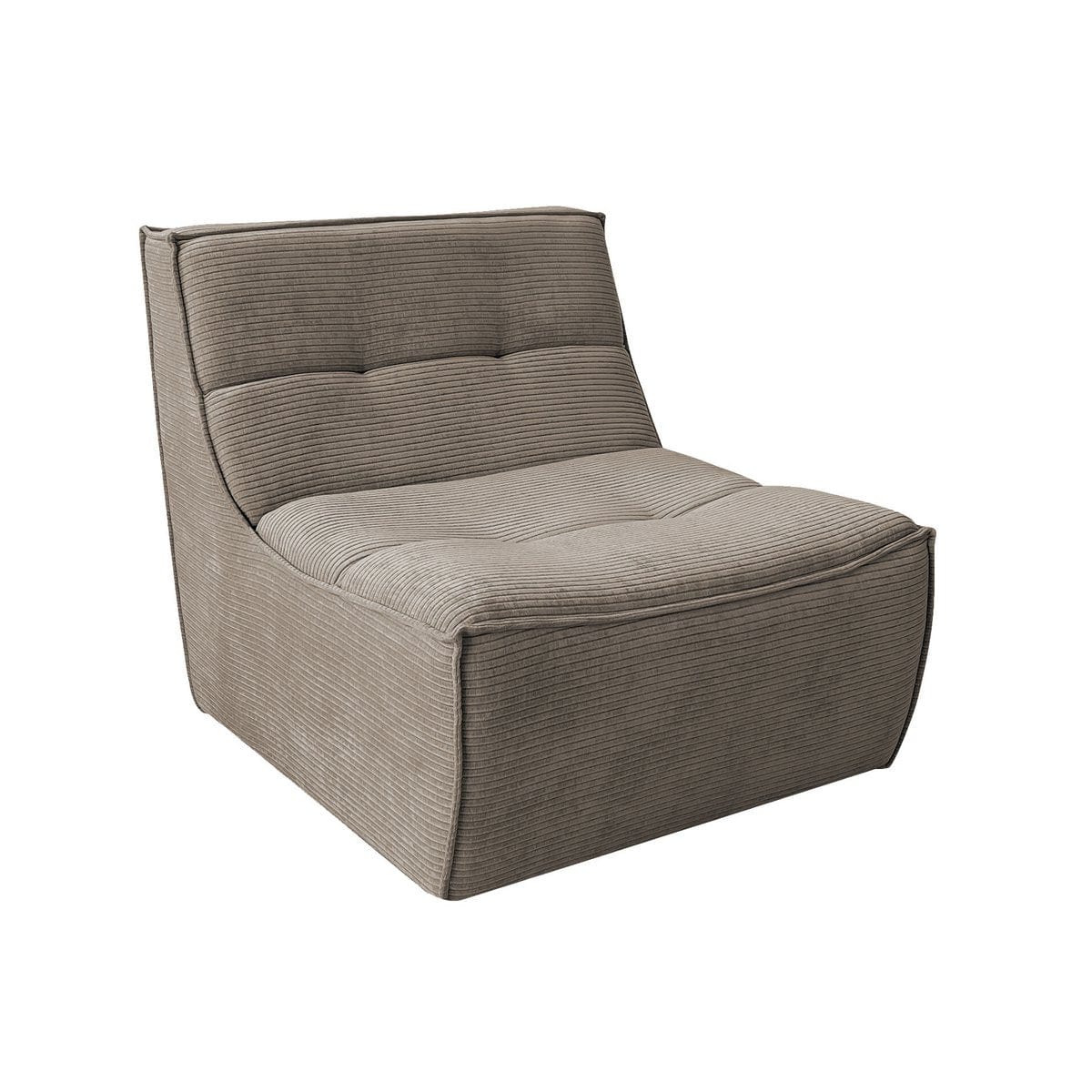 J-Line J-Line Chaise Grid Populierenhout/Schuim Donker Taupe