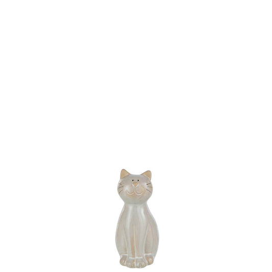 J-Line J-Line decoratie Kat Zittend - porselein - beige - small