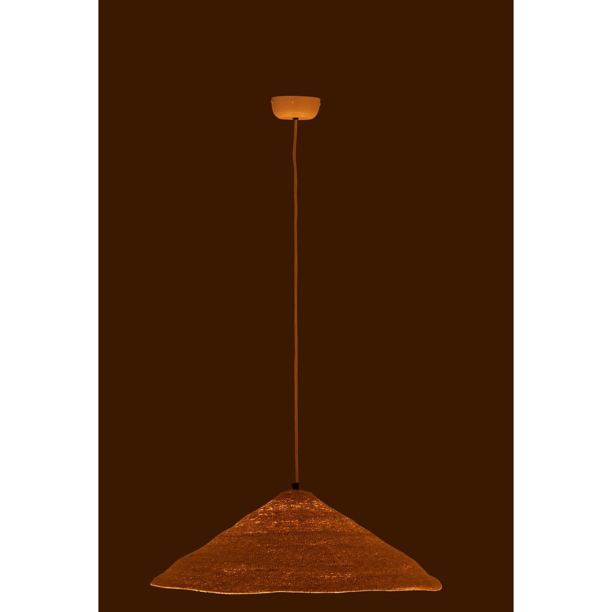 J-Line J-Line hangende Lamp Hoed Moonj - jute - licht naturel - small