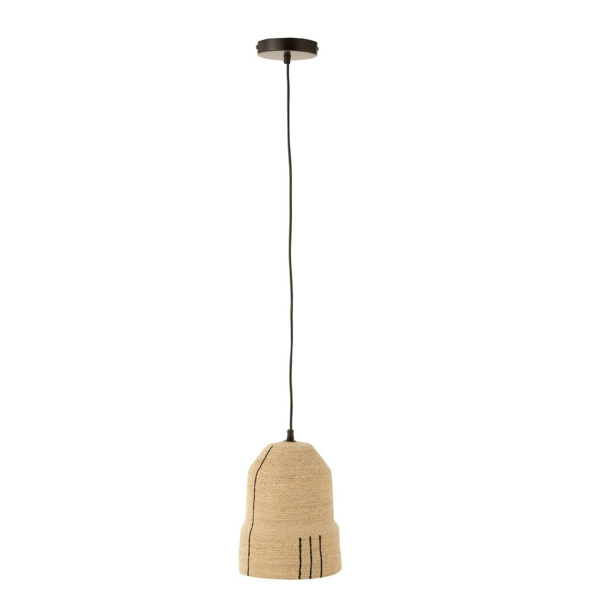 J-Line J-Line Hangende Lamp Lijnen Zeegras Naturel/Zwart