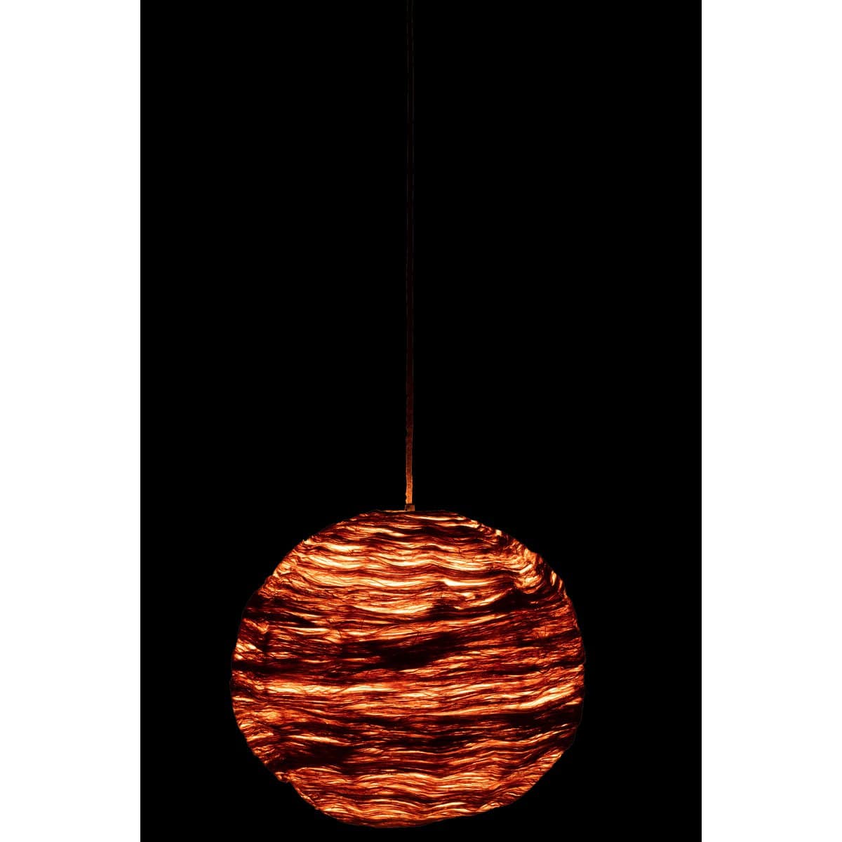 J-Line J-Line hanglamp Bol Bananenbladeren - jute - naturel - large