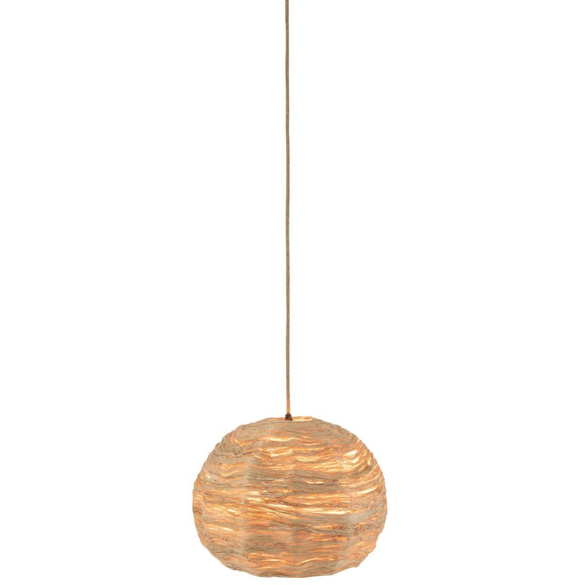 J-Line J-Line hanglamp Bol Bananenbladeren - jute - naturel - medium