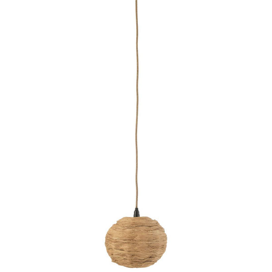 J-Line J-Line hanglamp Bol Bananenbladeren  - jute - naturel - small